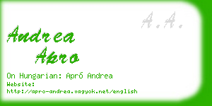 andrea apro business card